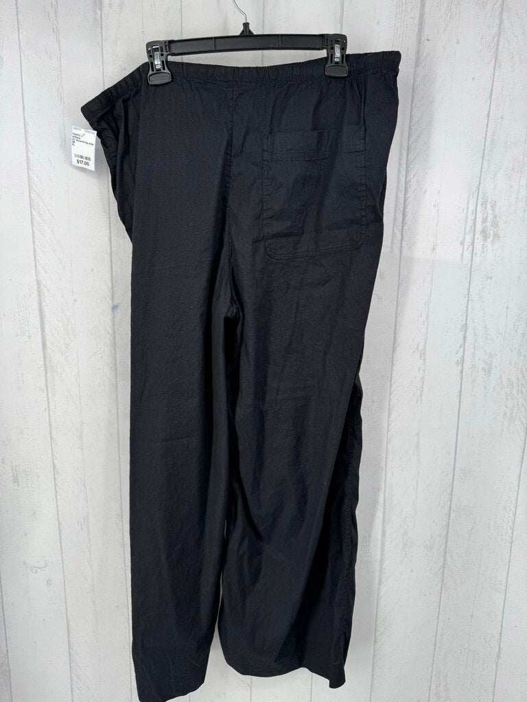 XL drawstring wide leg pants