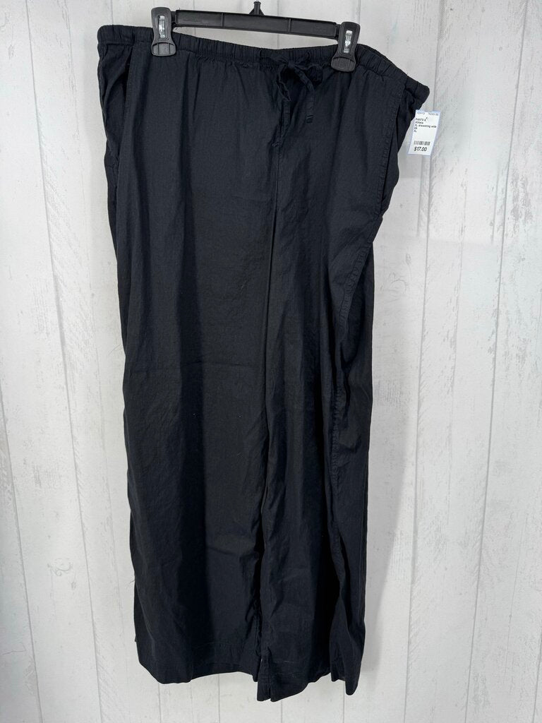 XL drawstring wide leg pants