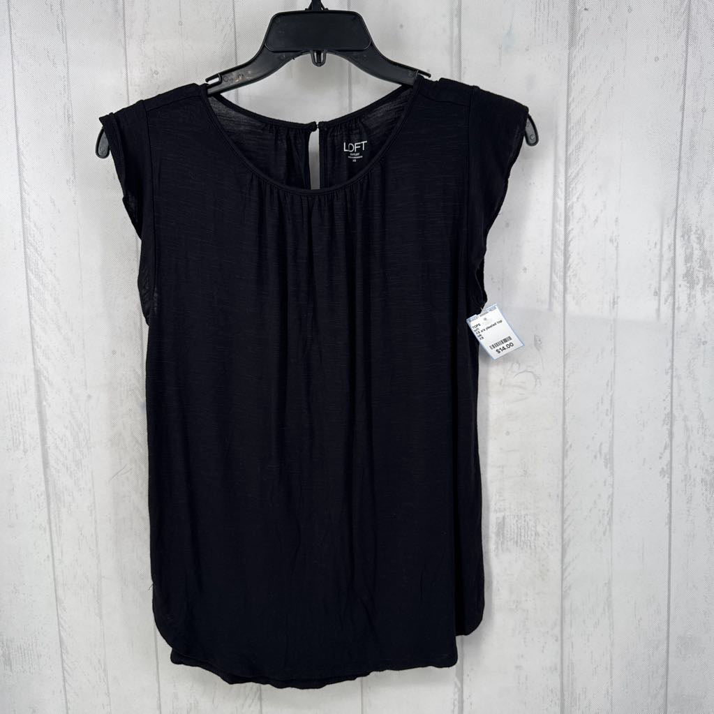 XS s/s pleated top