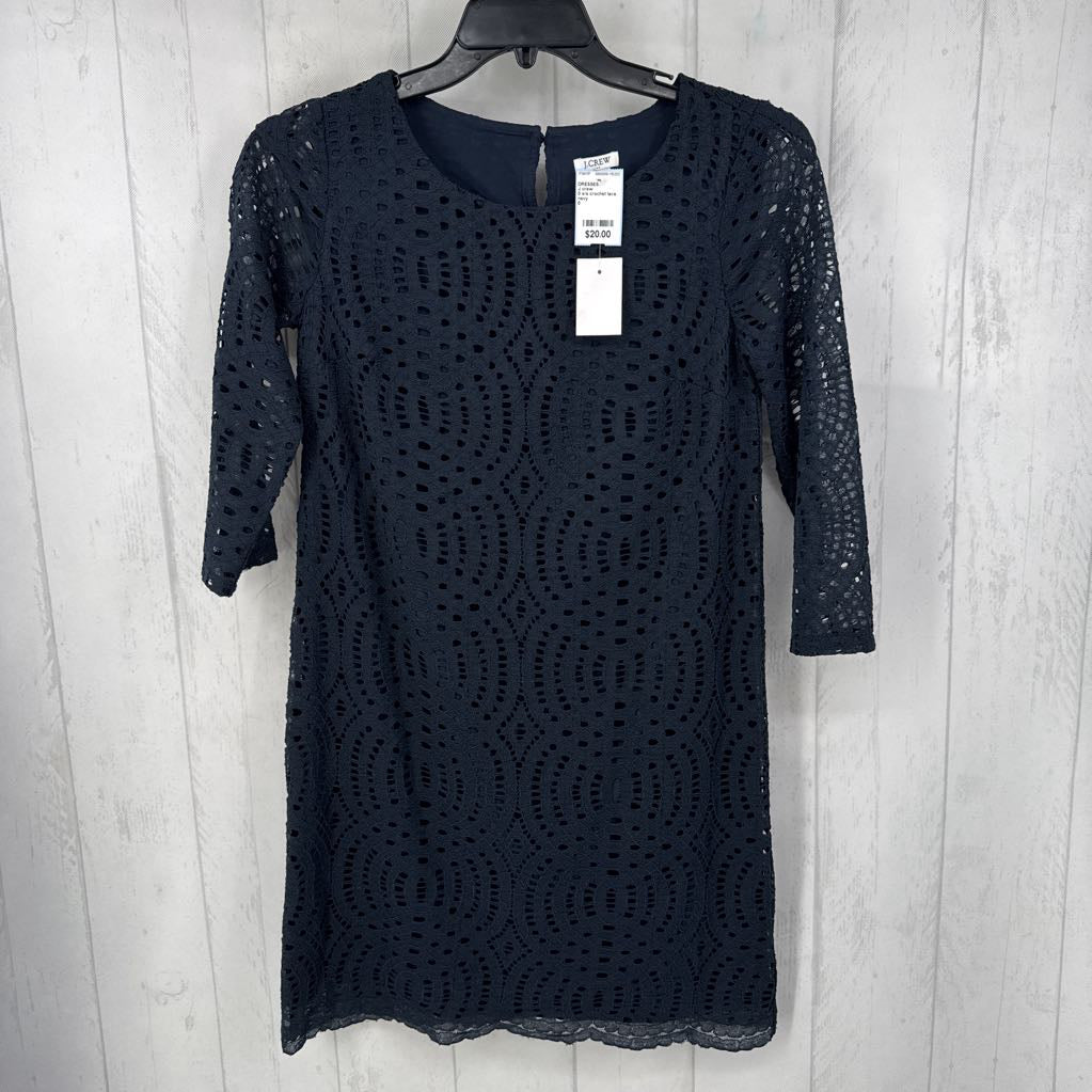 0 s/s crochet lace dress