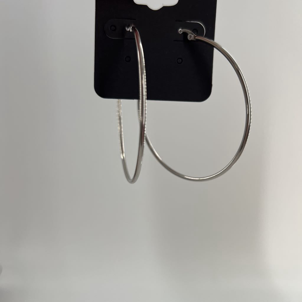 silver hoop earrings