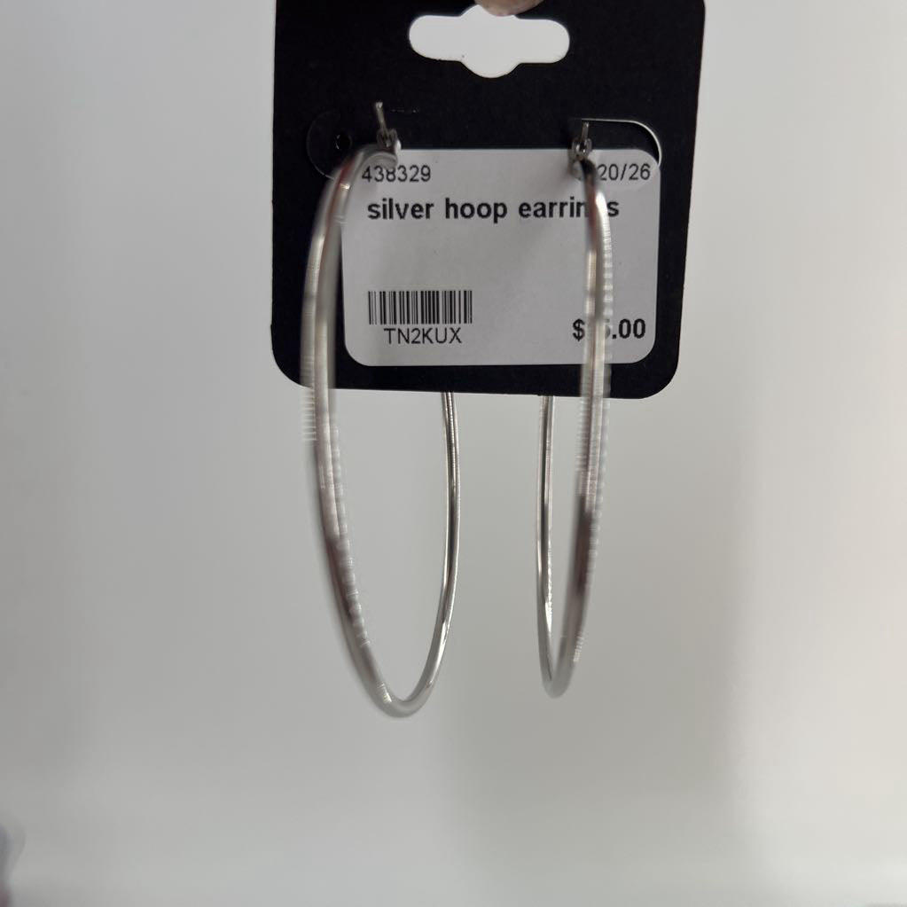 silver hoop earrings