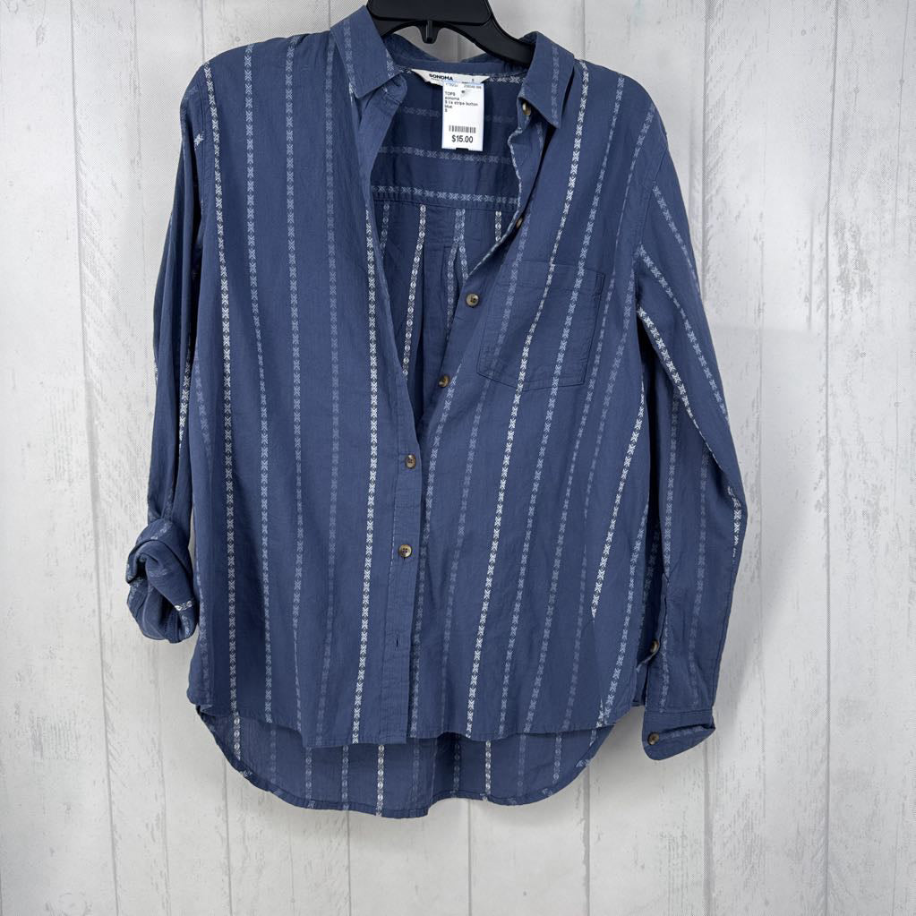 S l/s stripe button down shirt