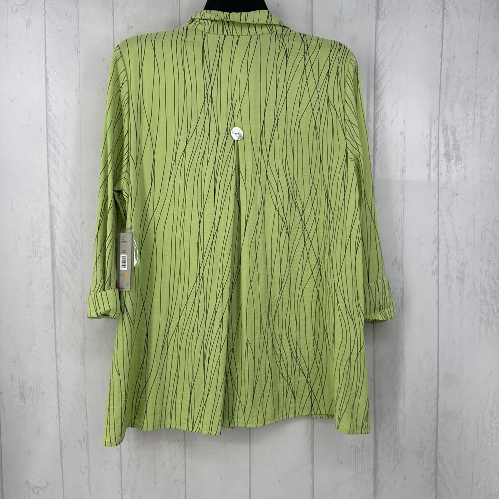 S l/s stripe button shirt