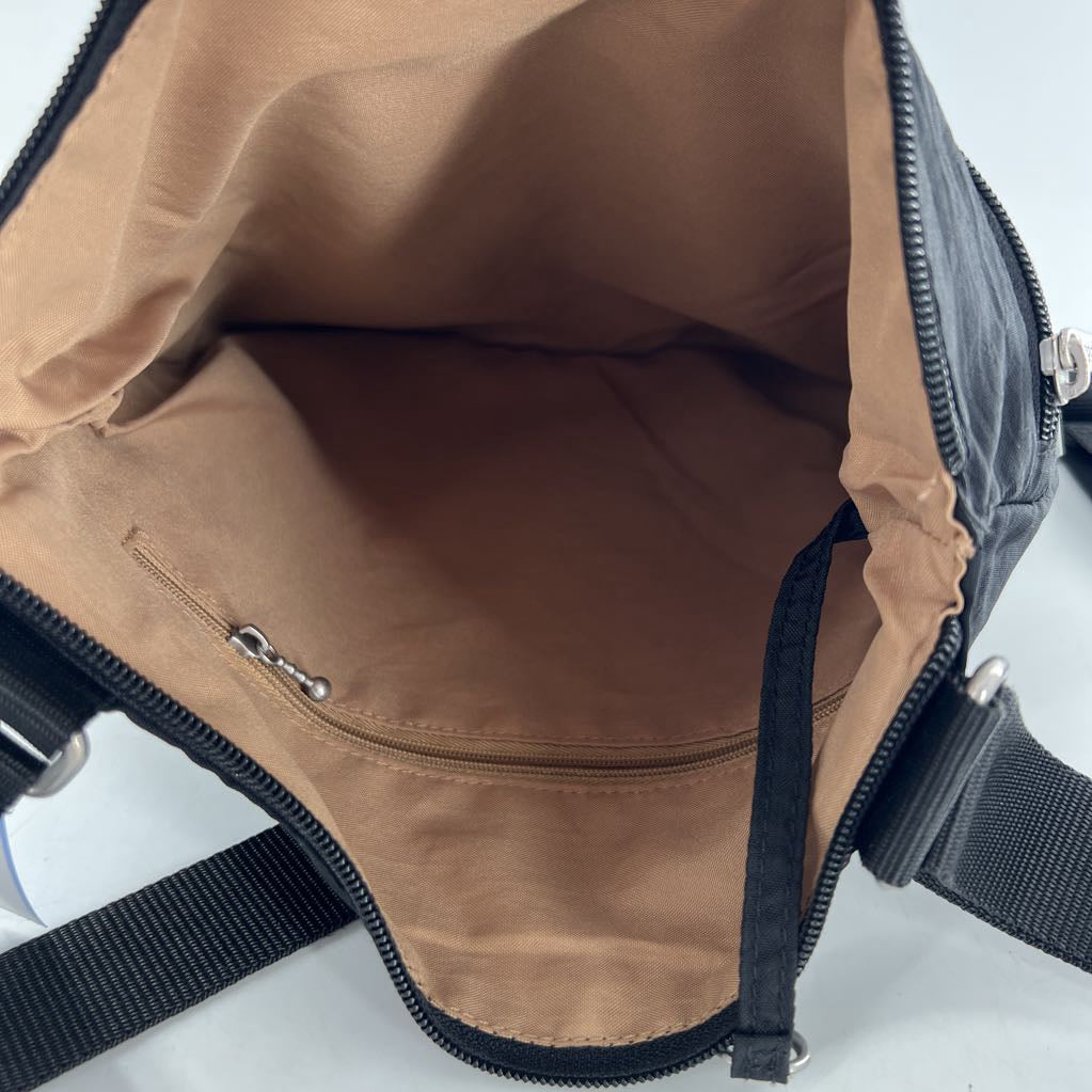 triple zip nylon crossbody