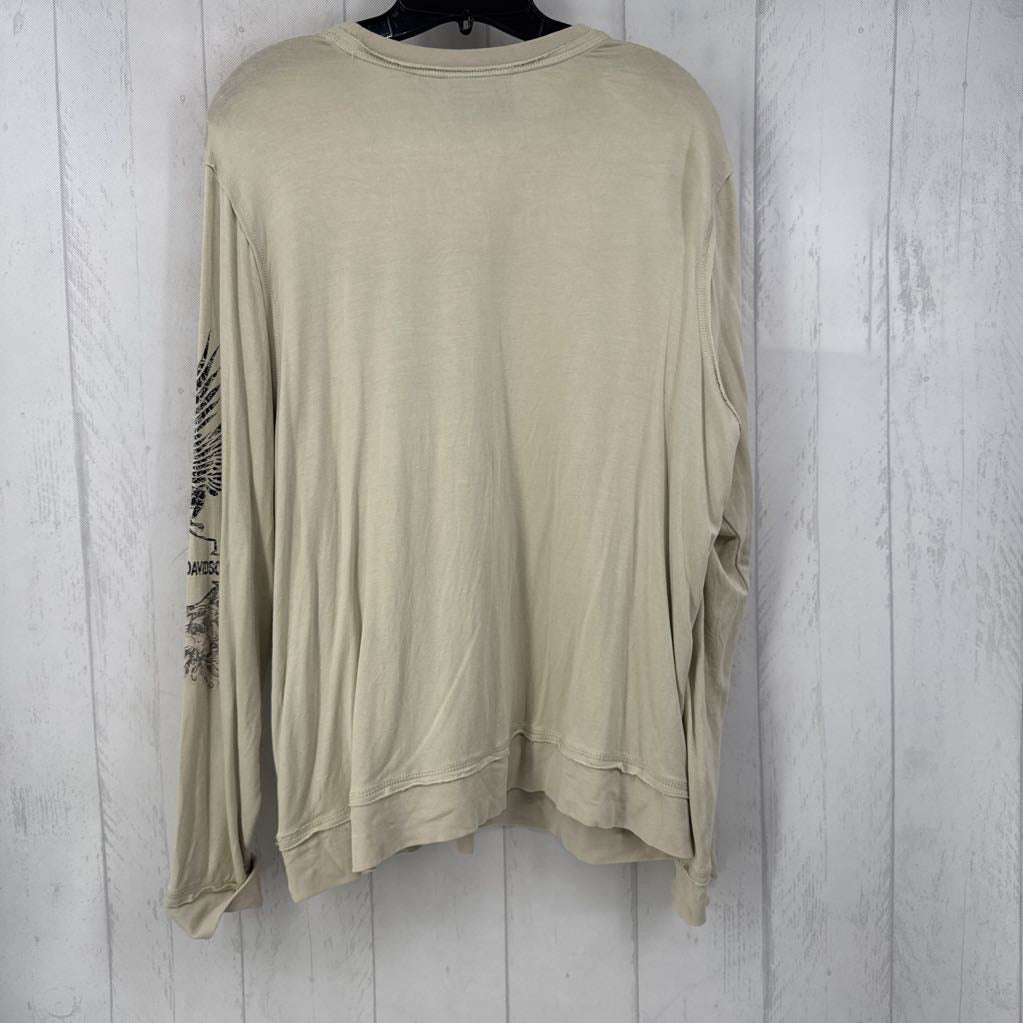 XL flower print slv crew neck top