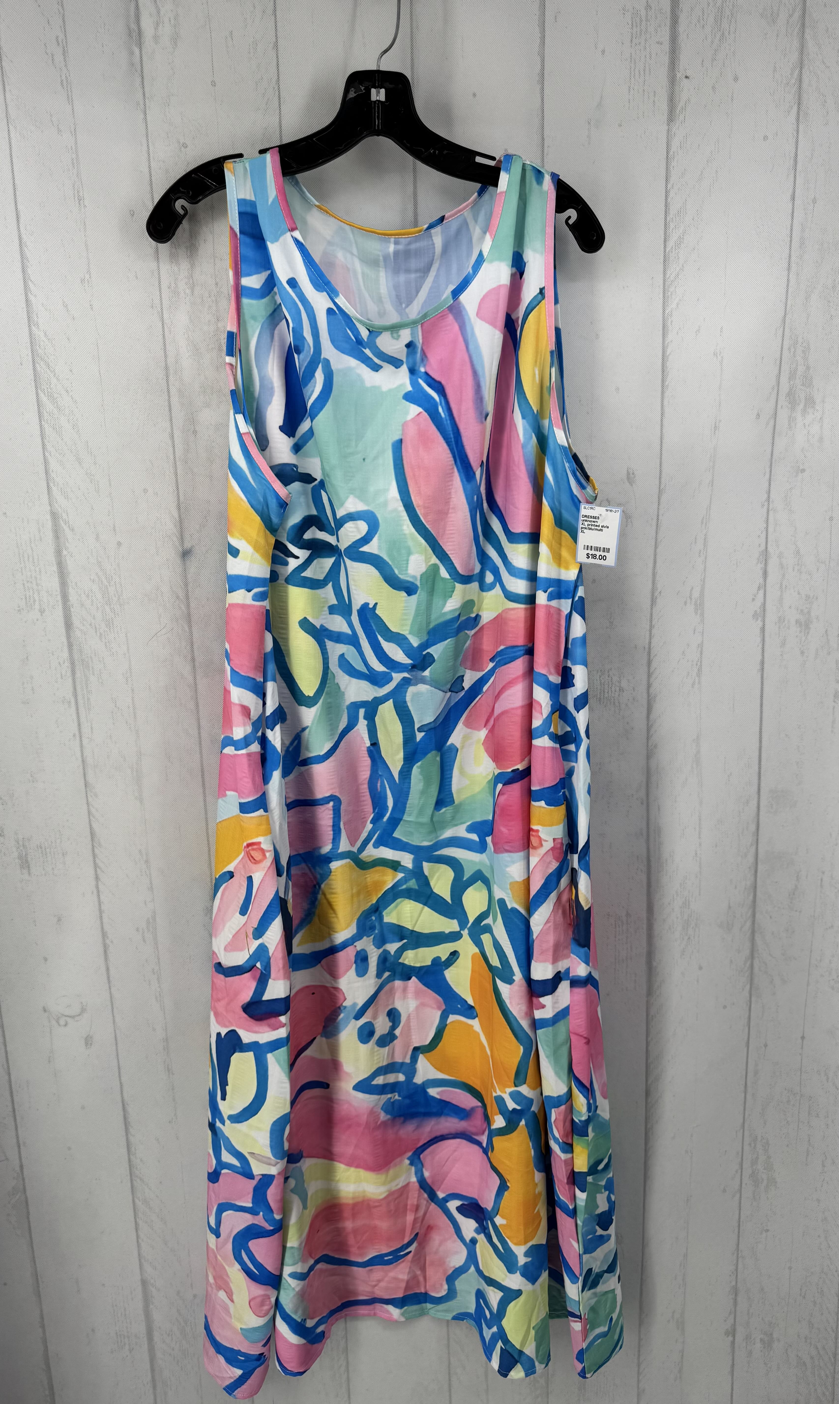 XL printed slvls maxi dress