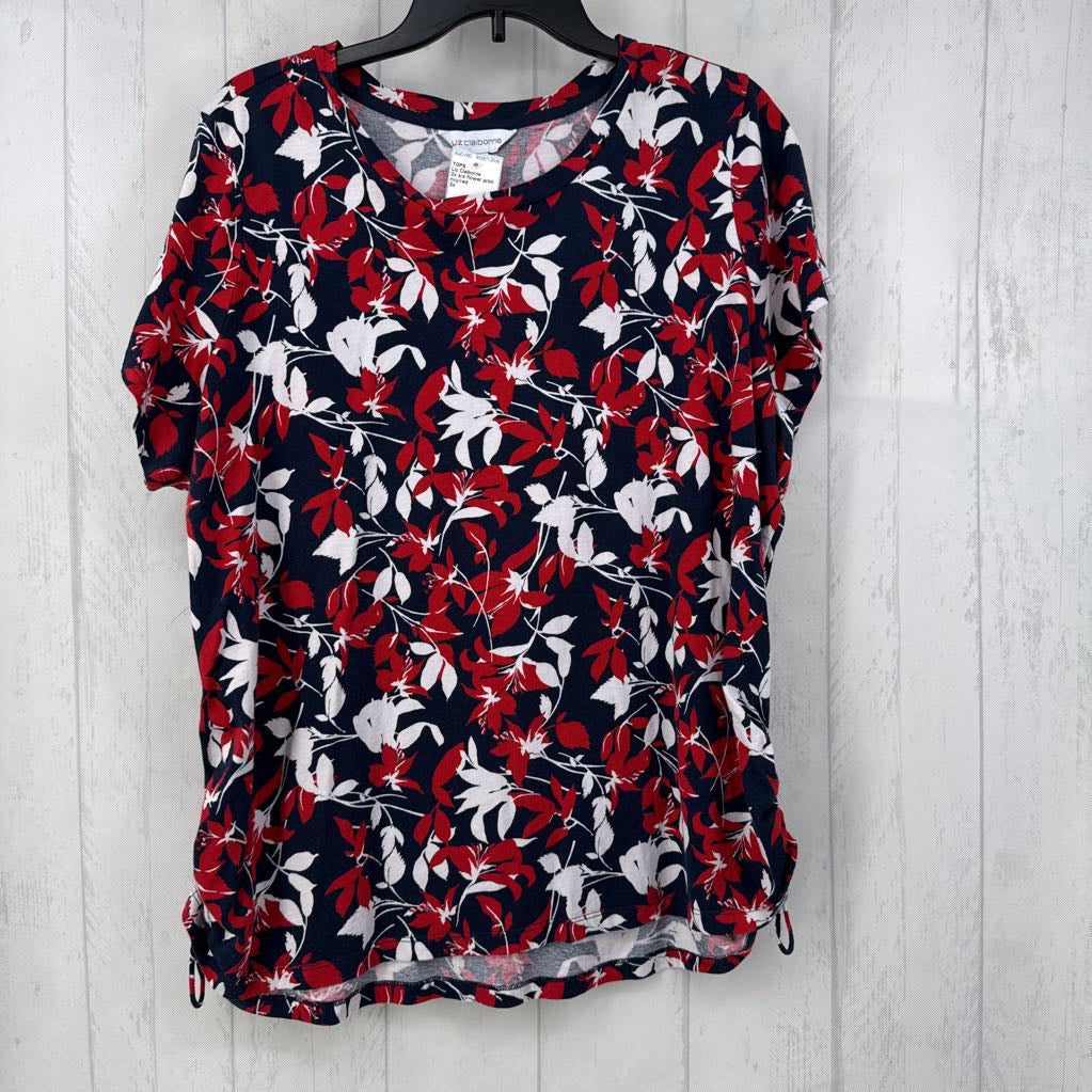 2x s/s flower print top