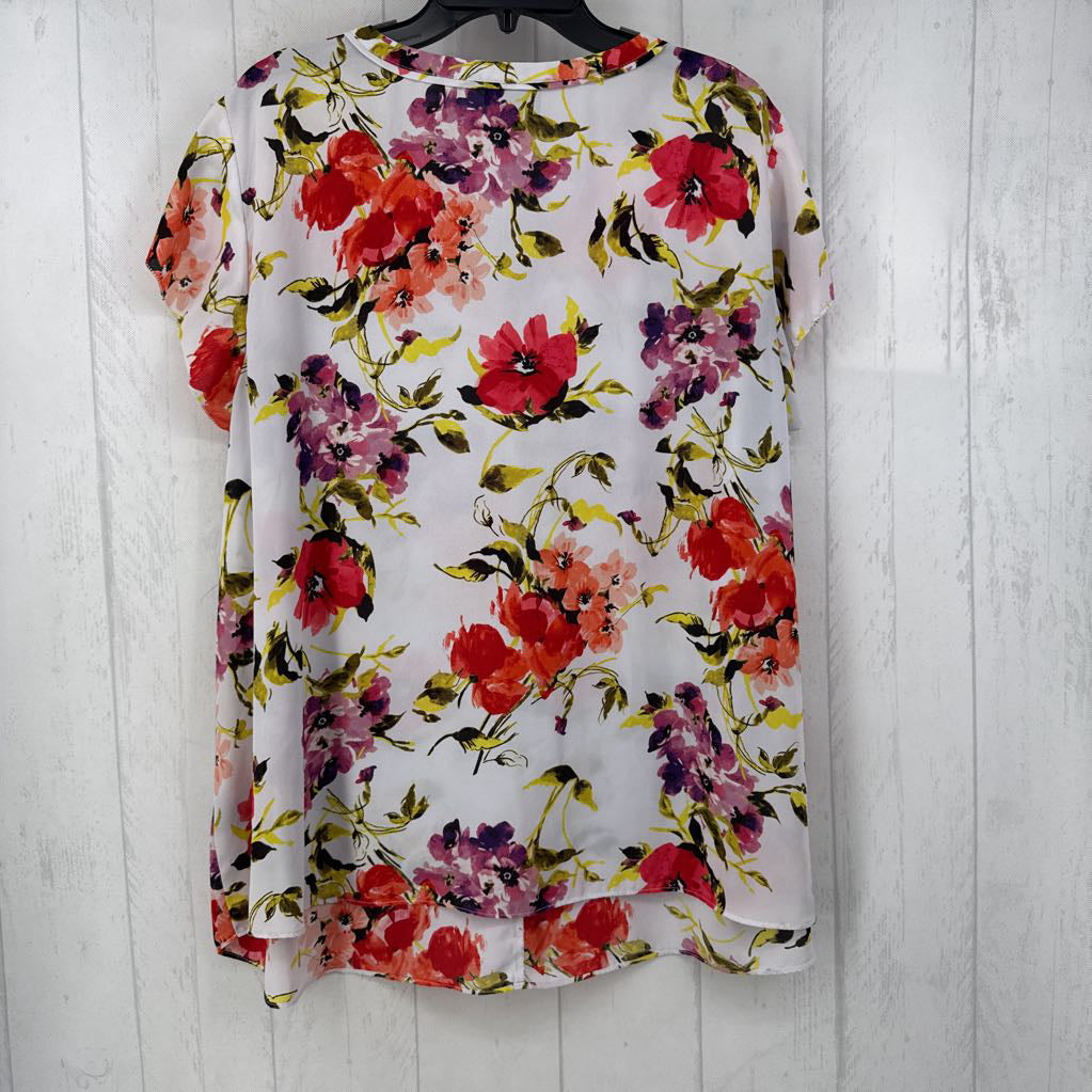 2x ruffle slv tiered ruffle top