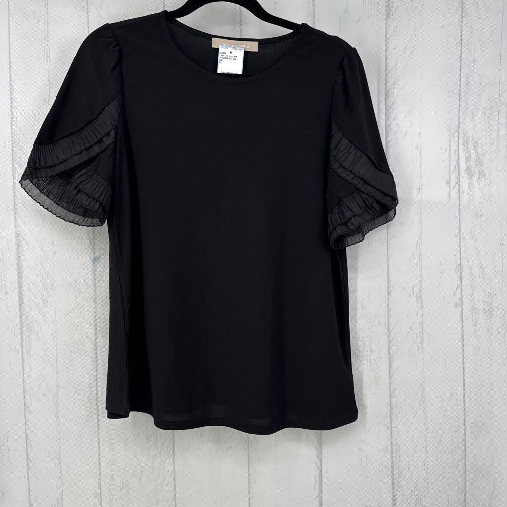 M ruffle slv top