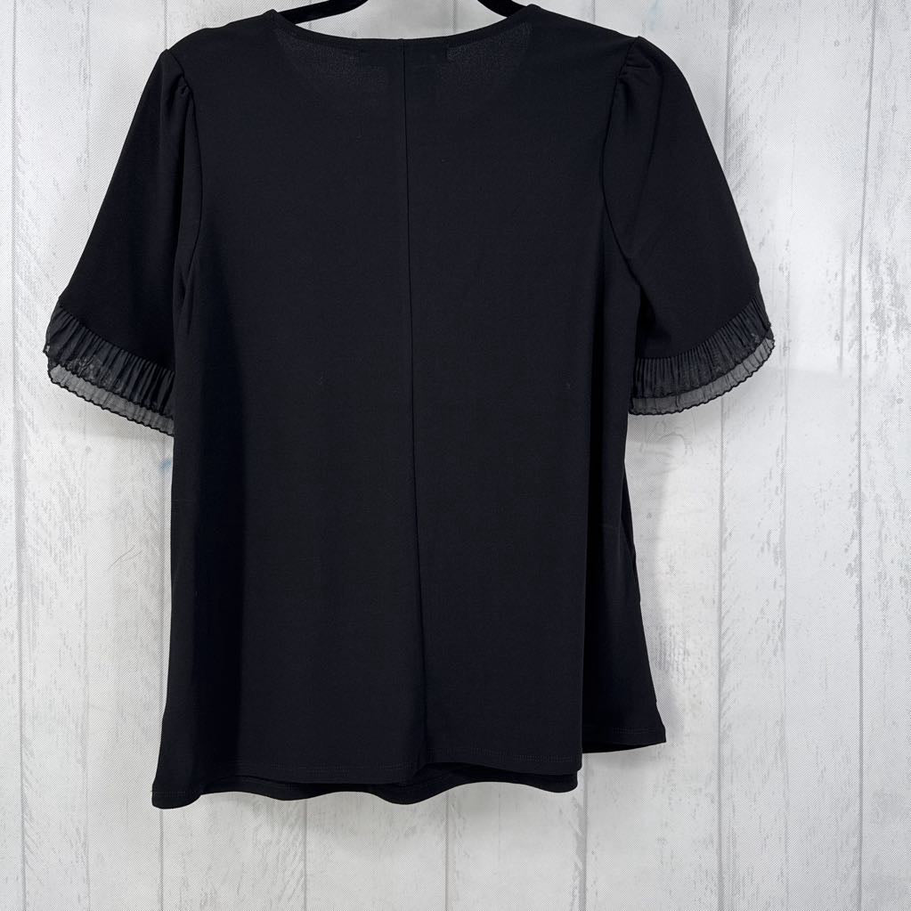 M ruffle slv top