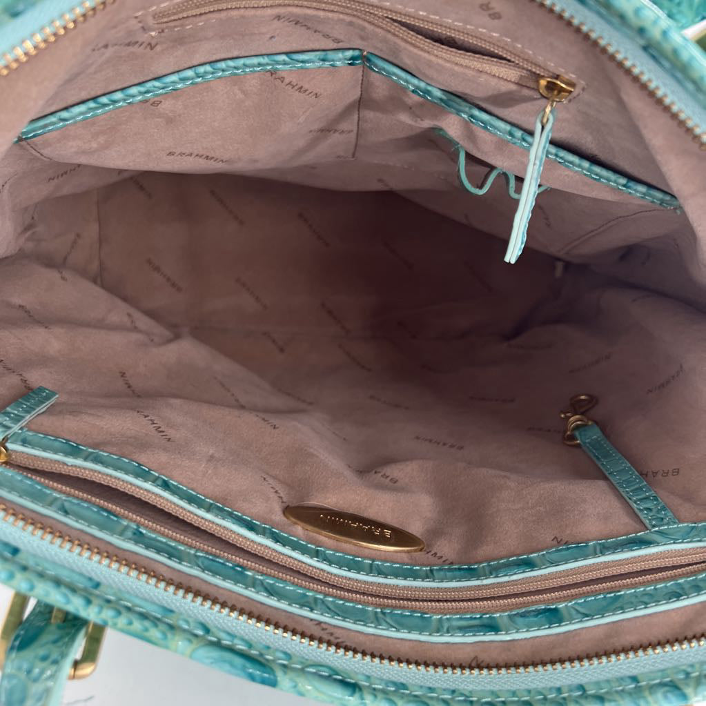croc embossed tote bag