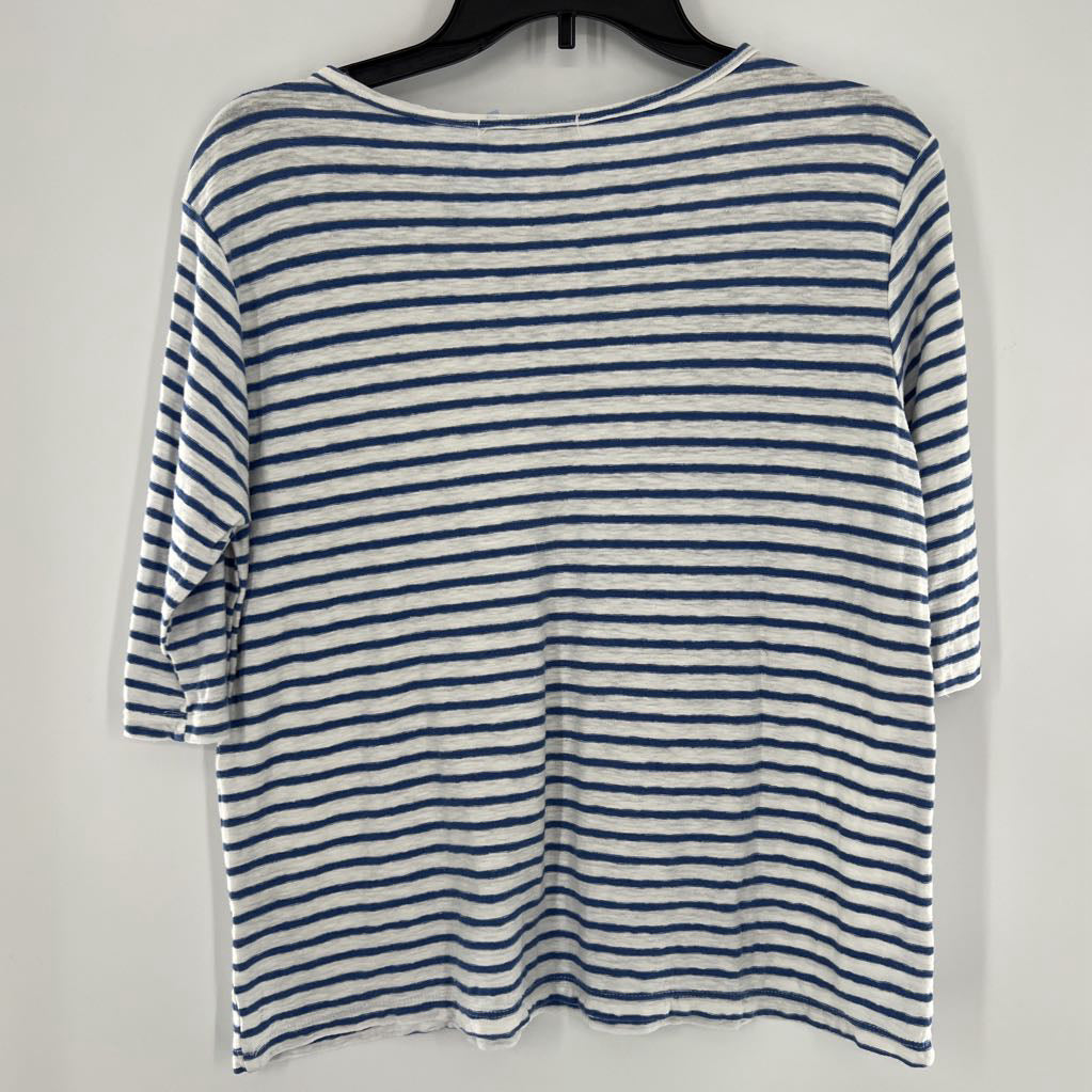 XS striped elbow slv tee