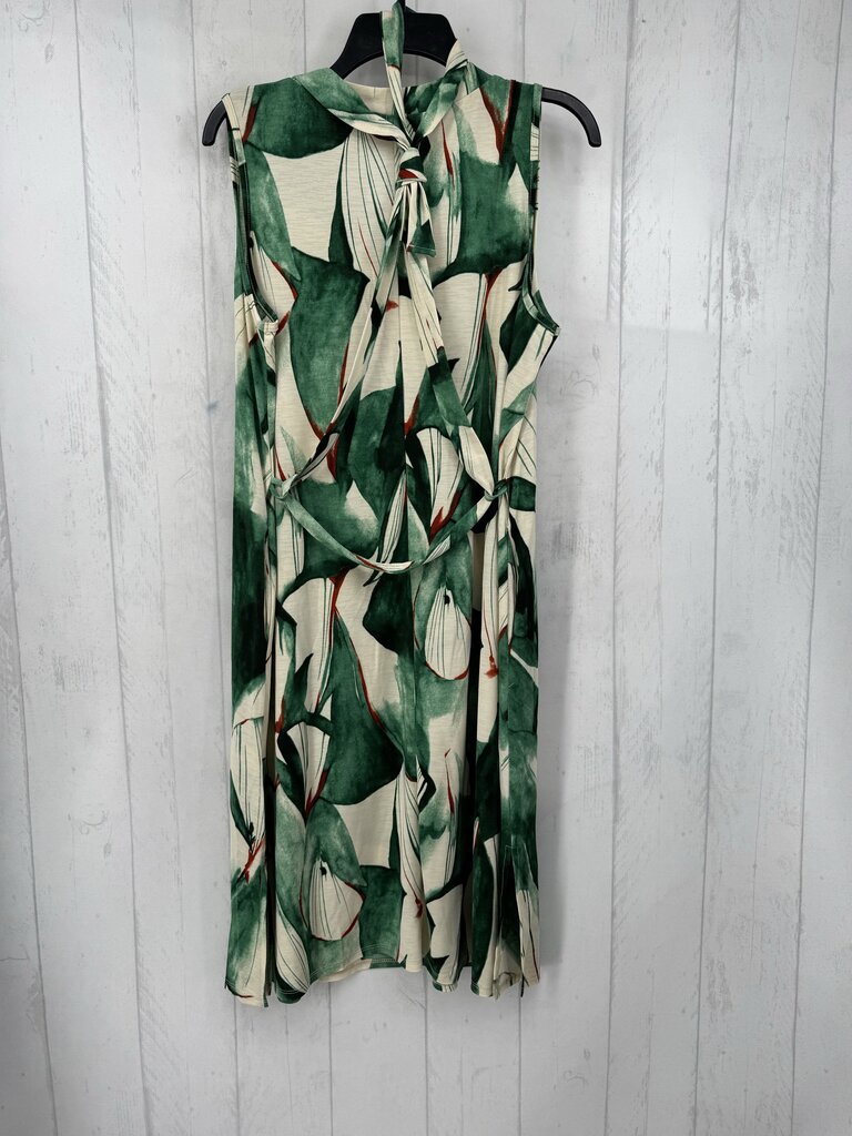 L slvls flower print dress w/ belt