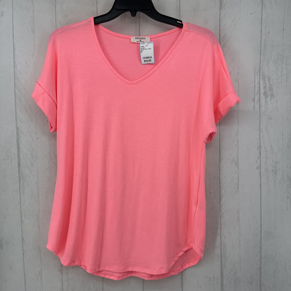 M cuff sls v-neck top