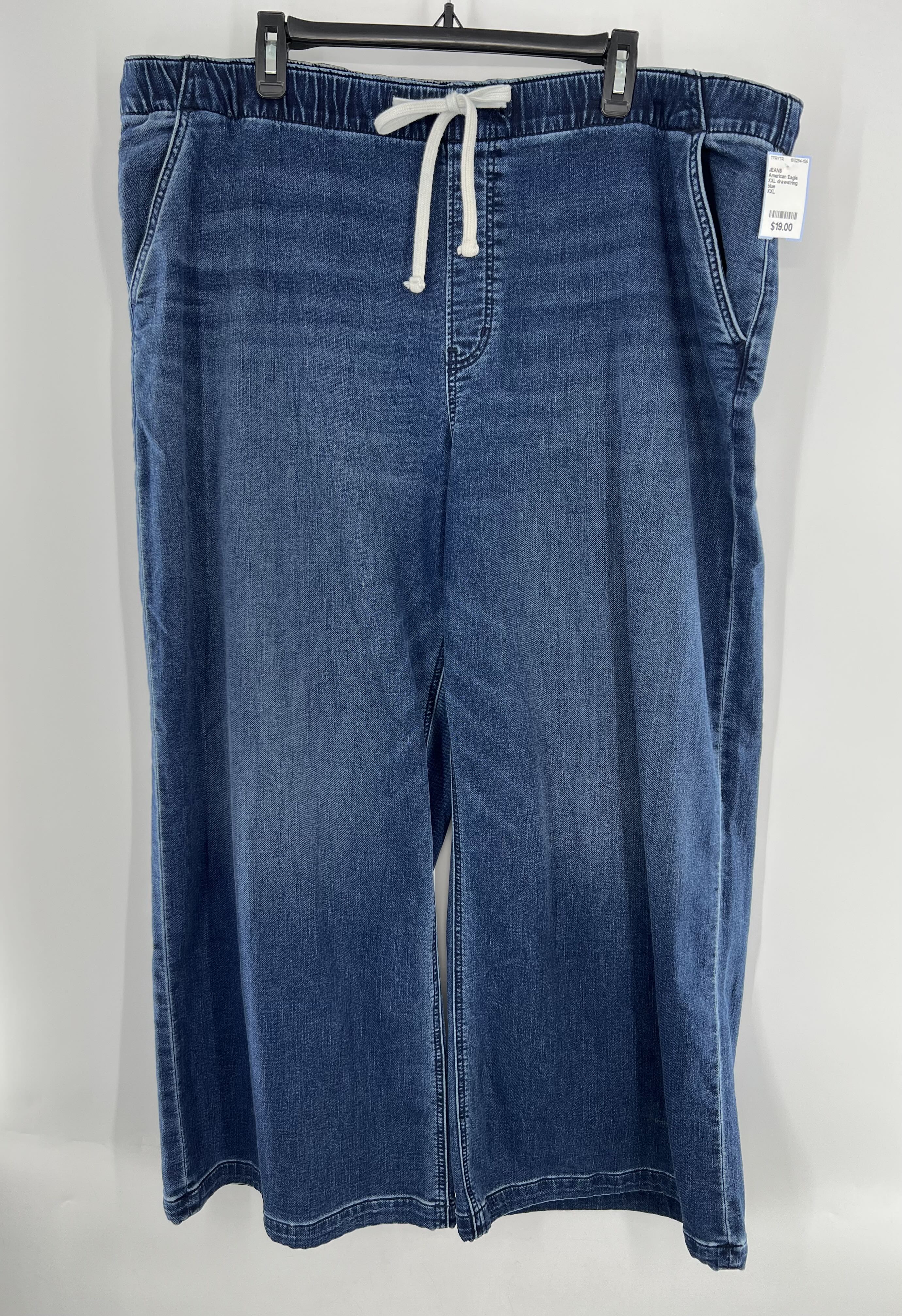 XXL drawstring wide leg jeans