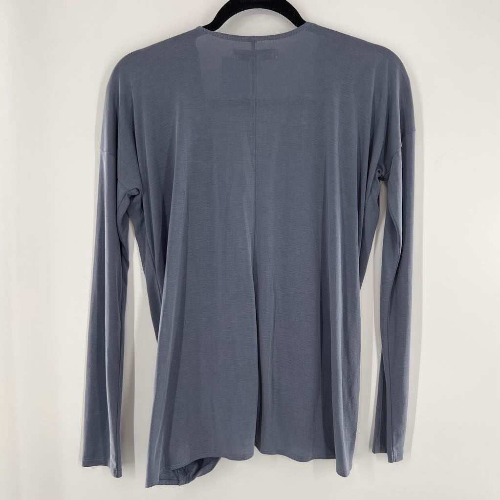 Drape Crossover Long Sleeve Top