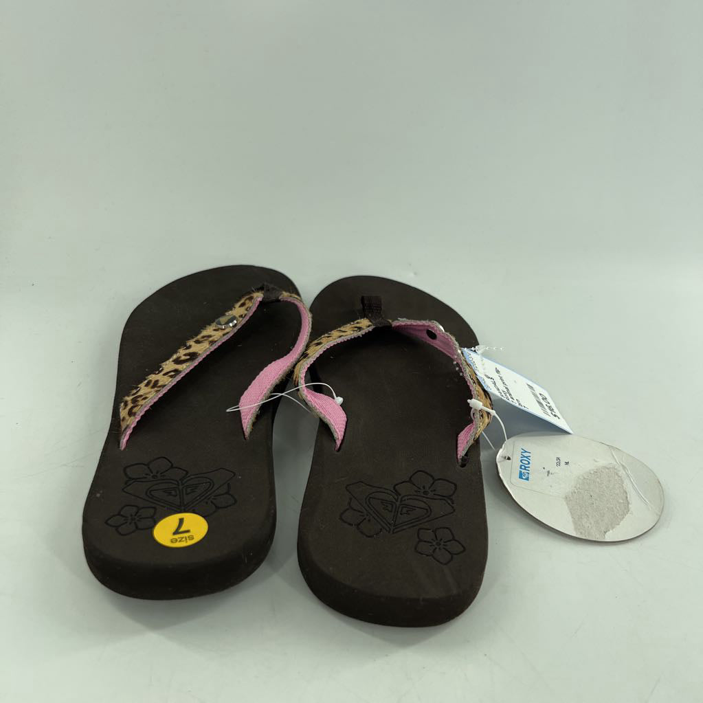 7 animal print flip-flops