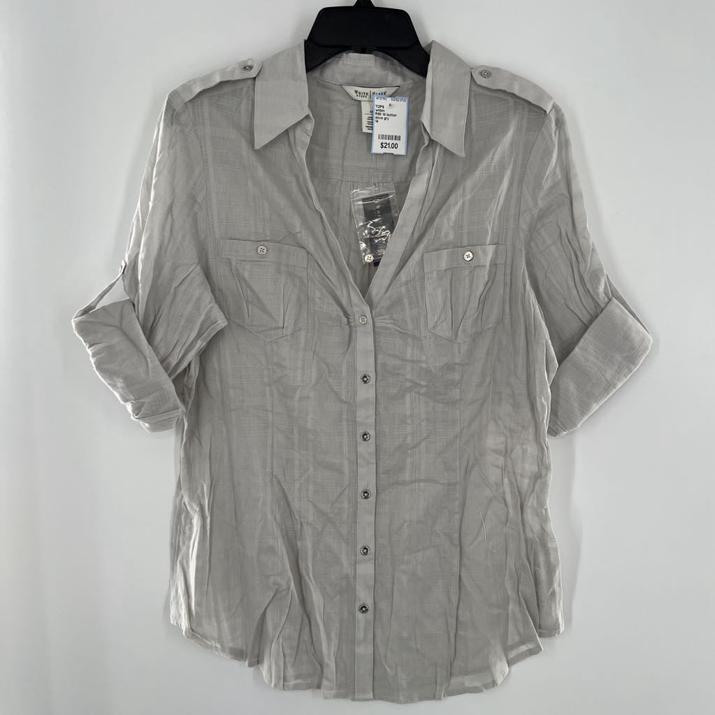 R60 14 button down tab slv top