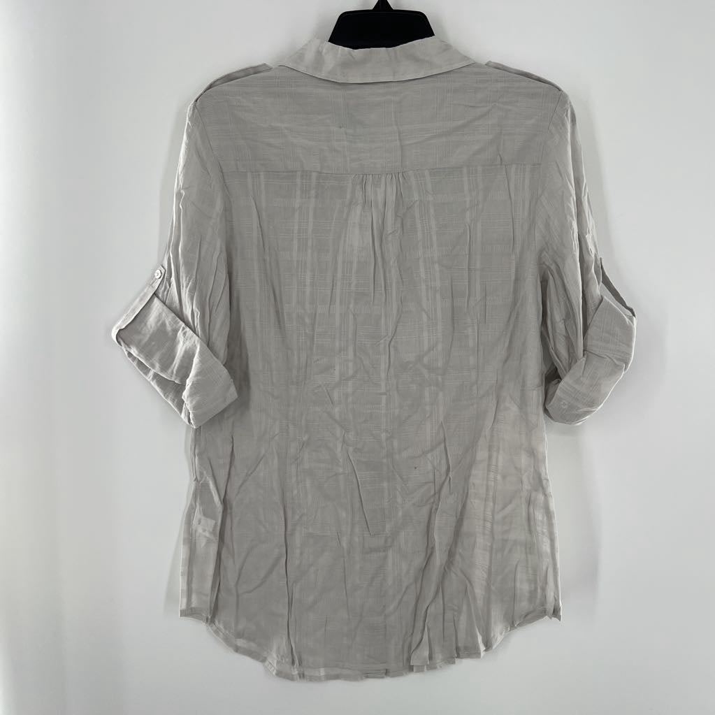 R60 14 button down tab slv top
