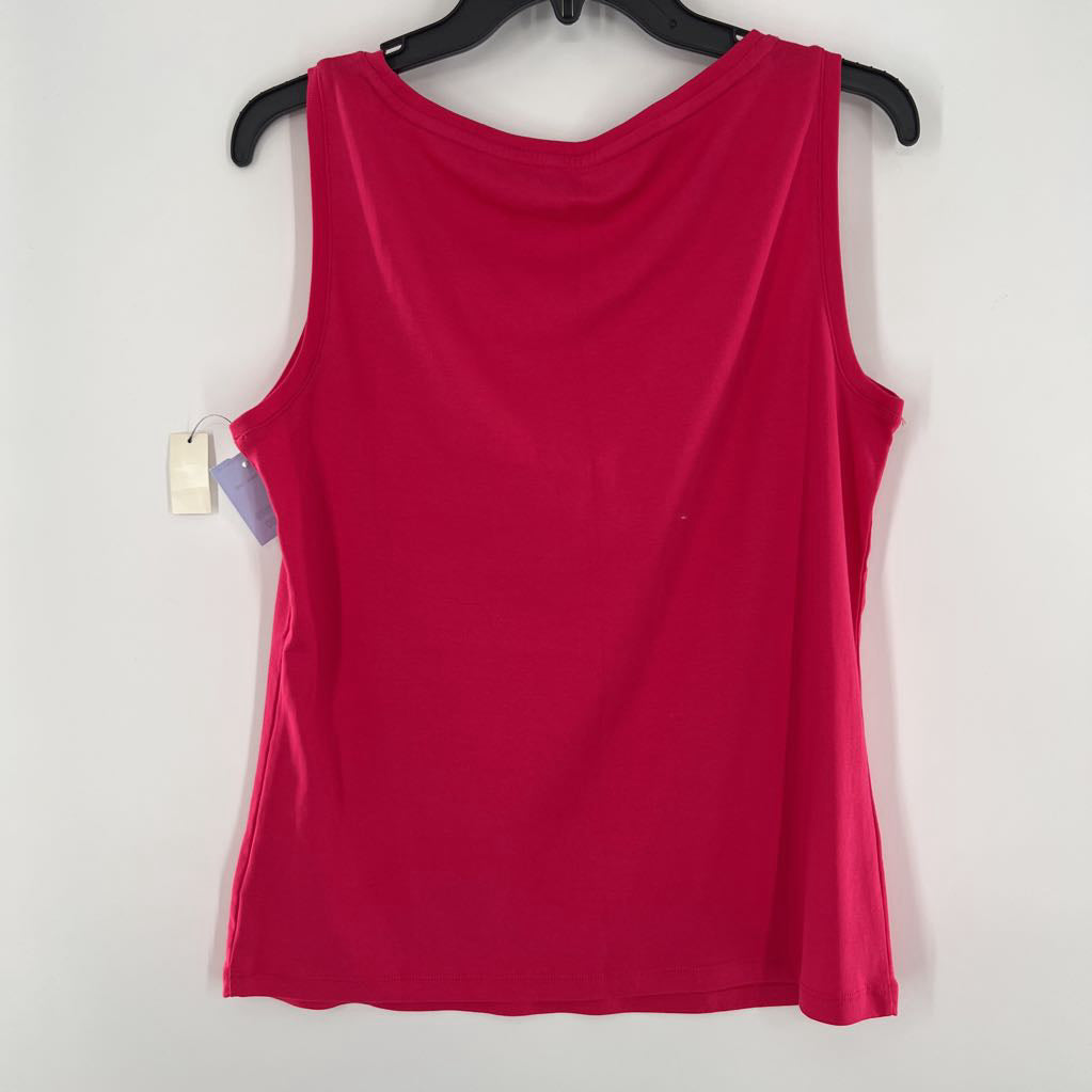 L crew neck tank