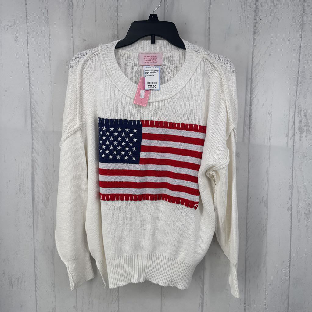 R35 S american flag sweater