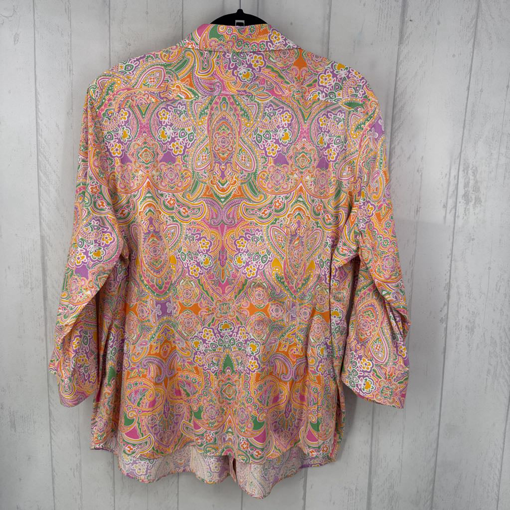 2x l/s paisley button shirt