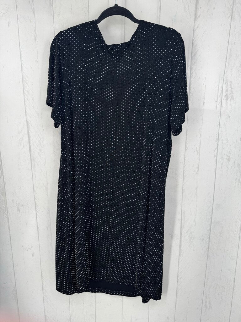 18w s/s dot print dress