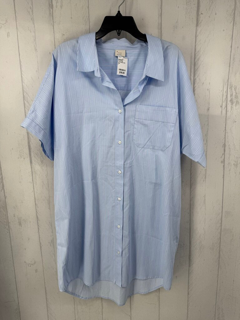 L l/s stripe shirt dress