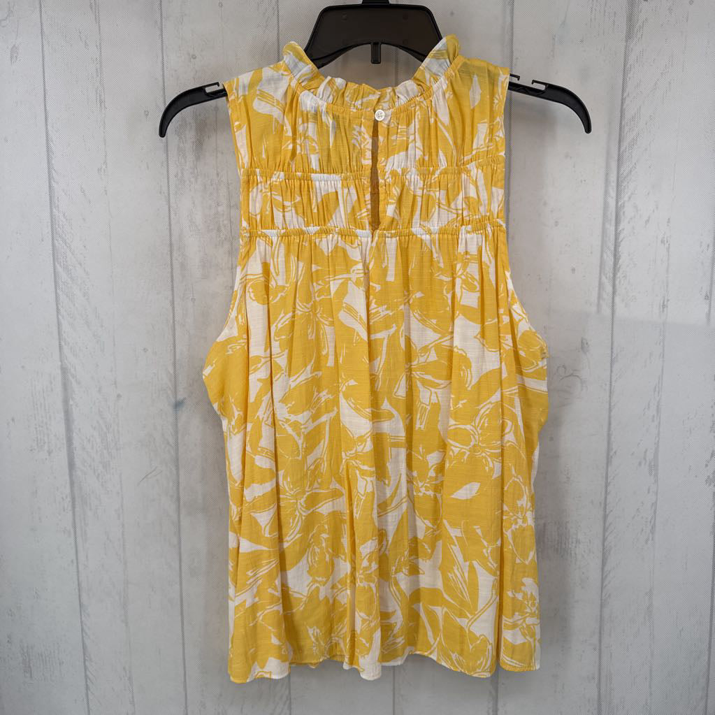 L smocked flo print tank