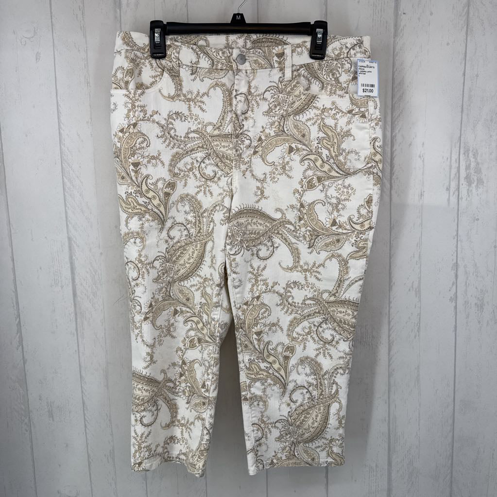 L paisley print capris