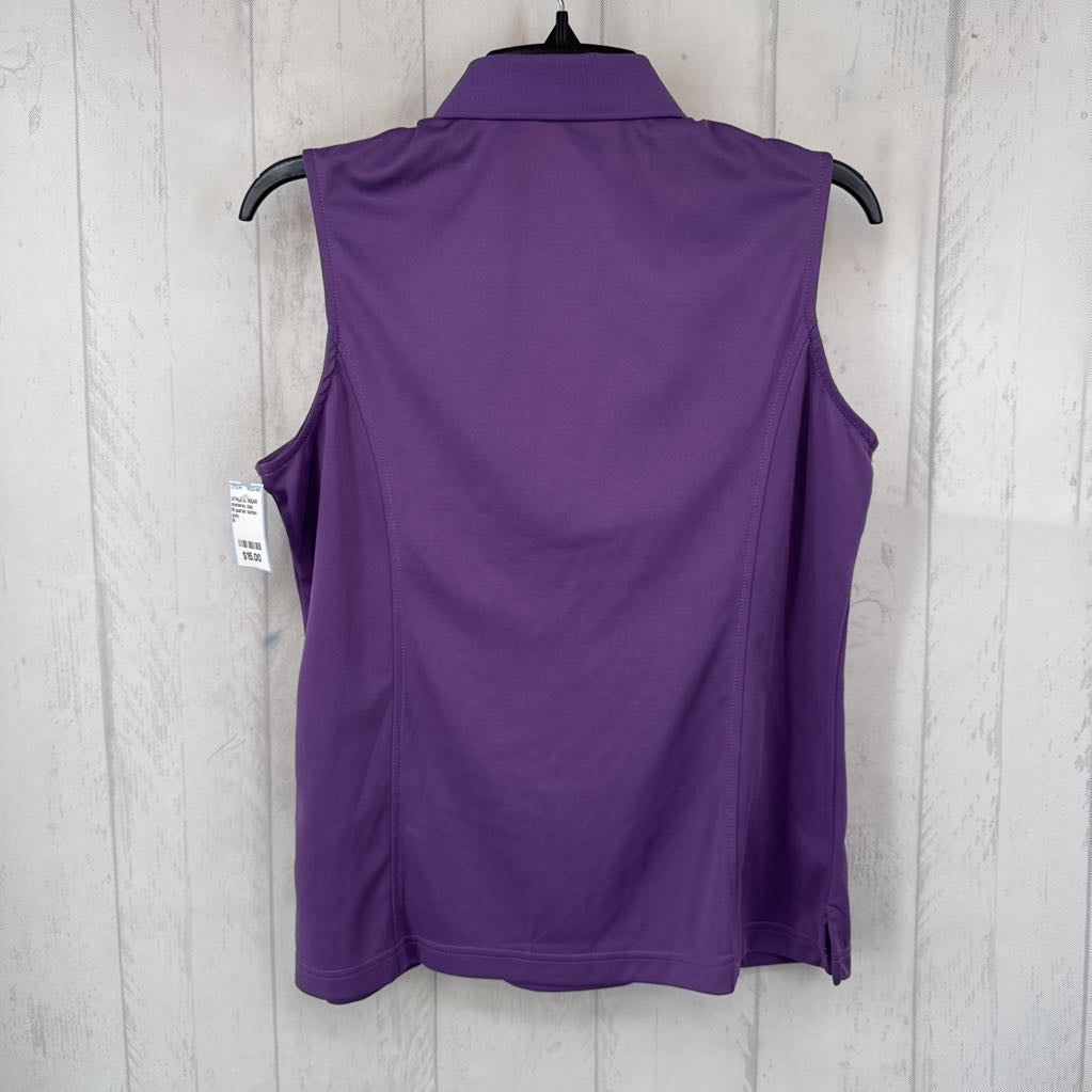 M quarter button down tank