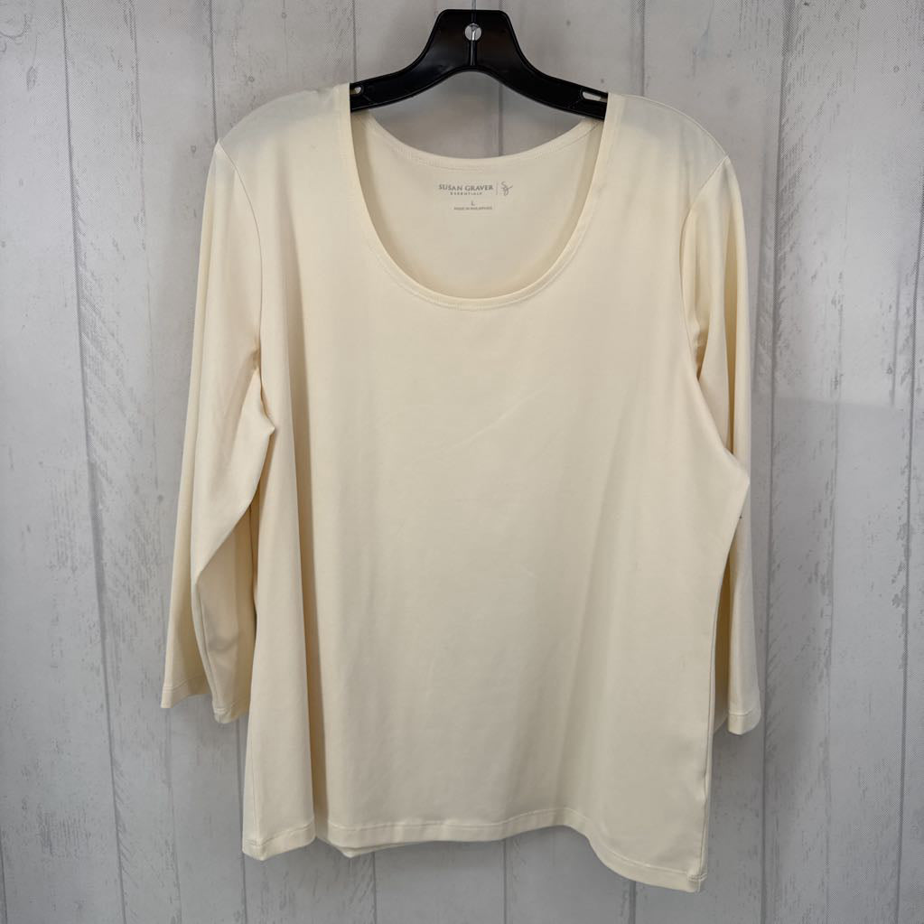 L scoop neck 3/4 slv top