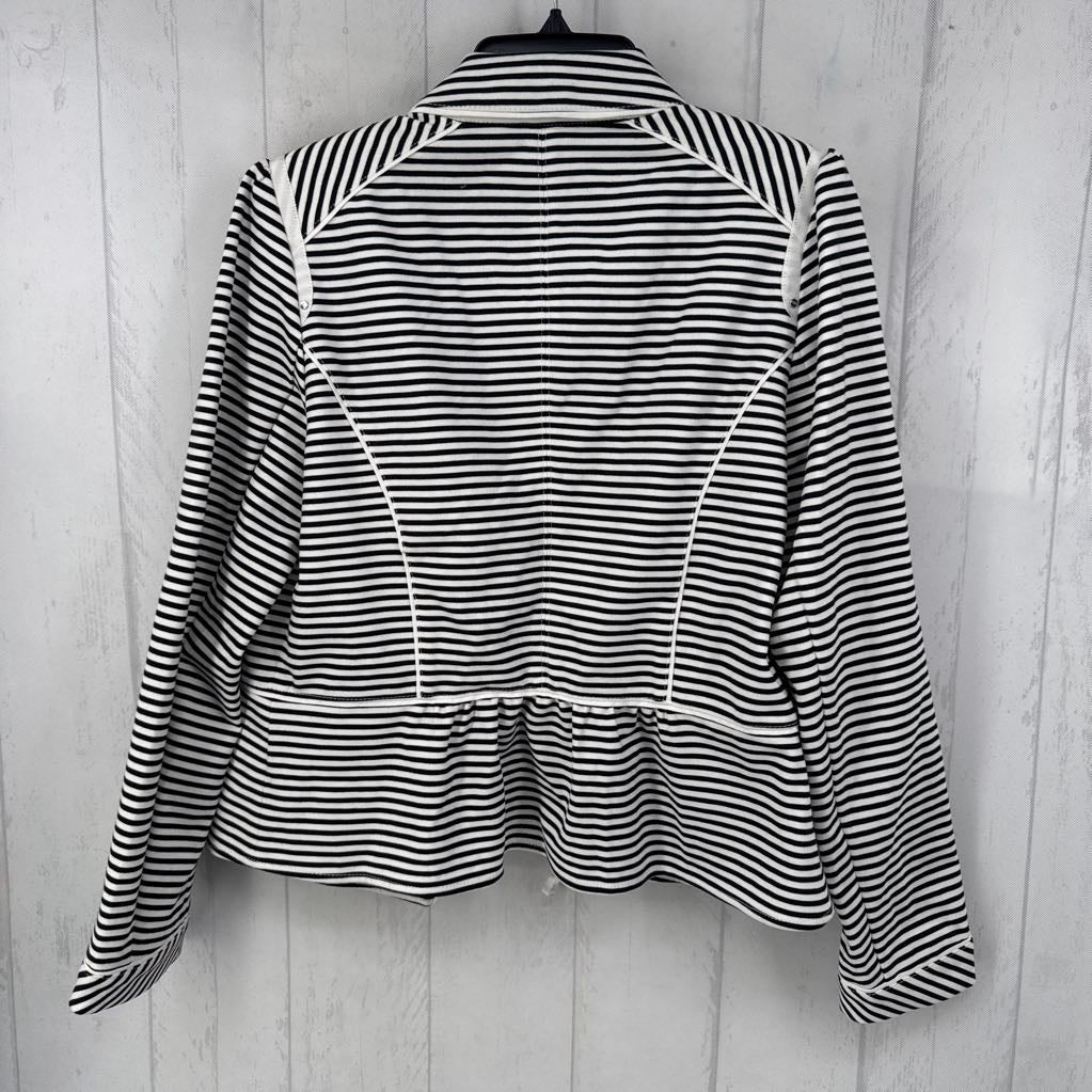 14 striped zip-up jacket