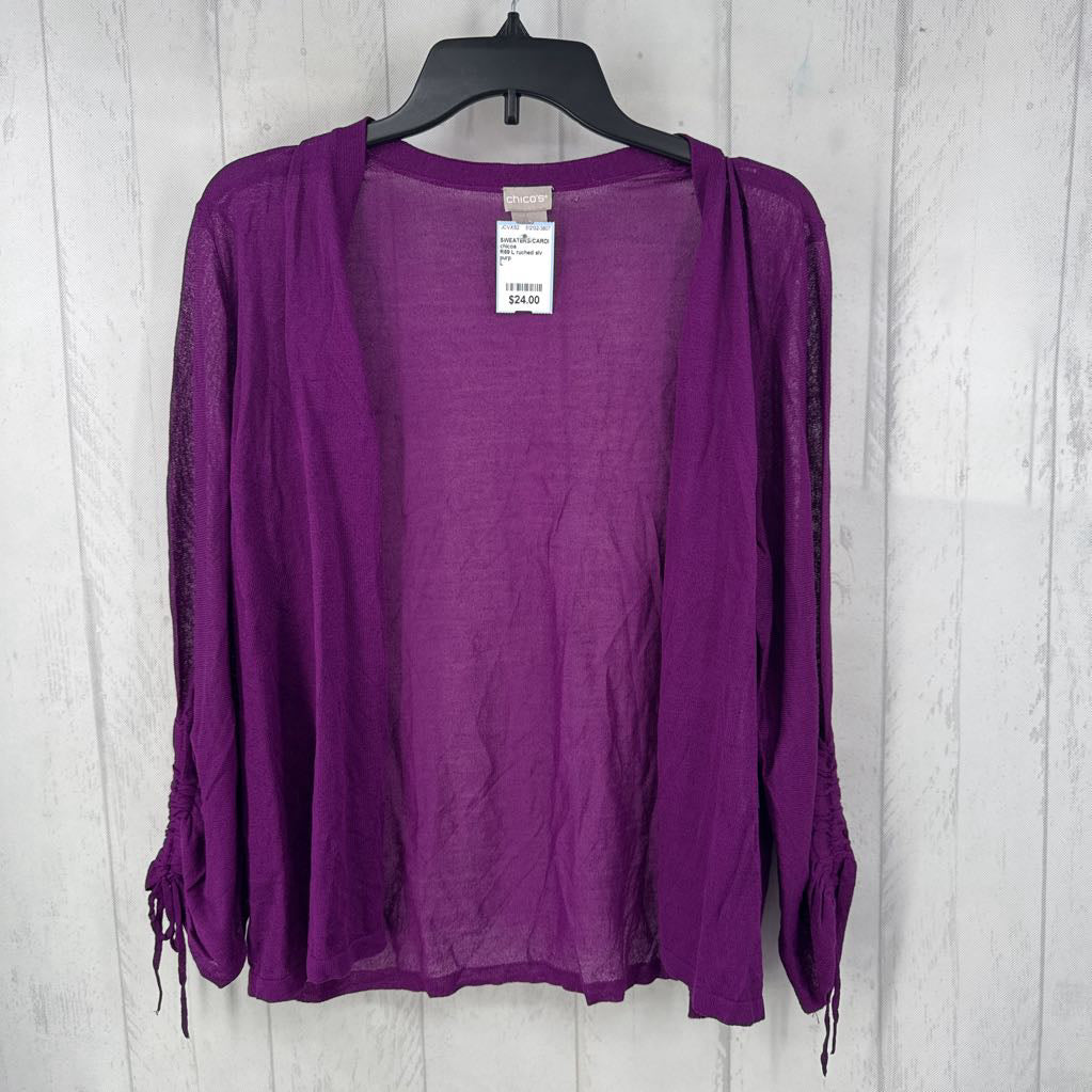 R69 L ruched slv cardi