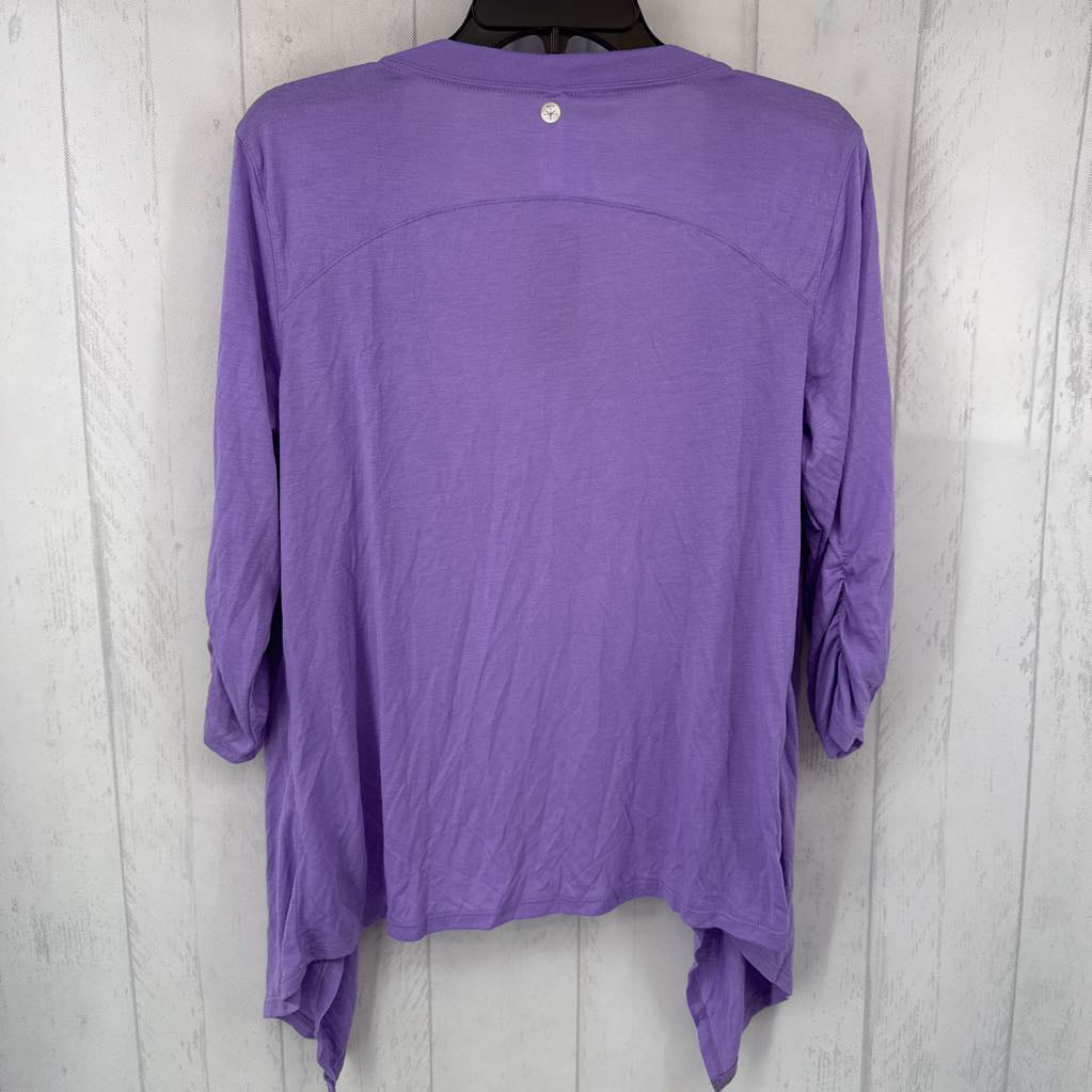 L ruched slv lightweight cardi