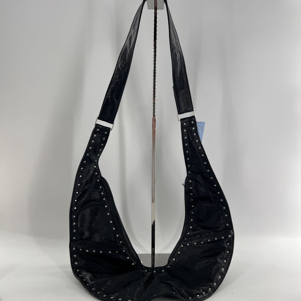 studded leather sling bag