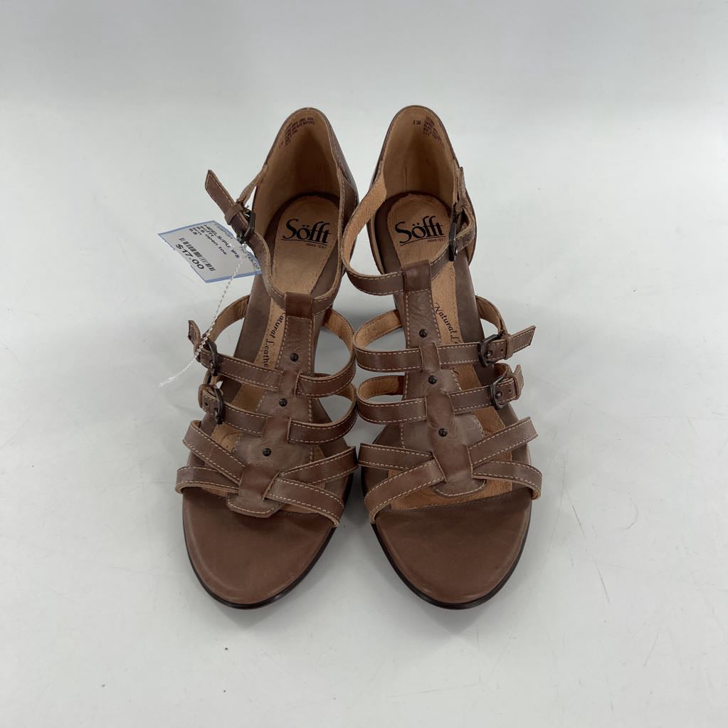 8.5 open toe strappy heel sandals`