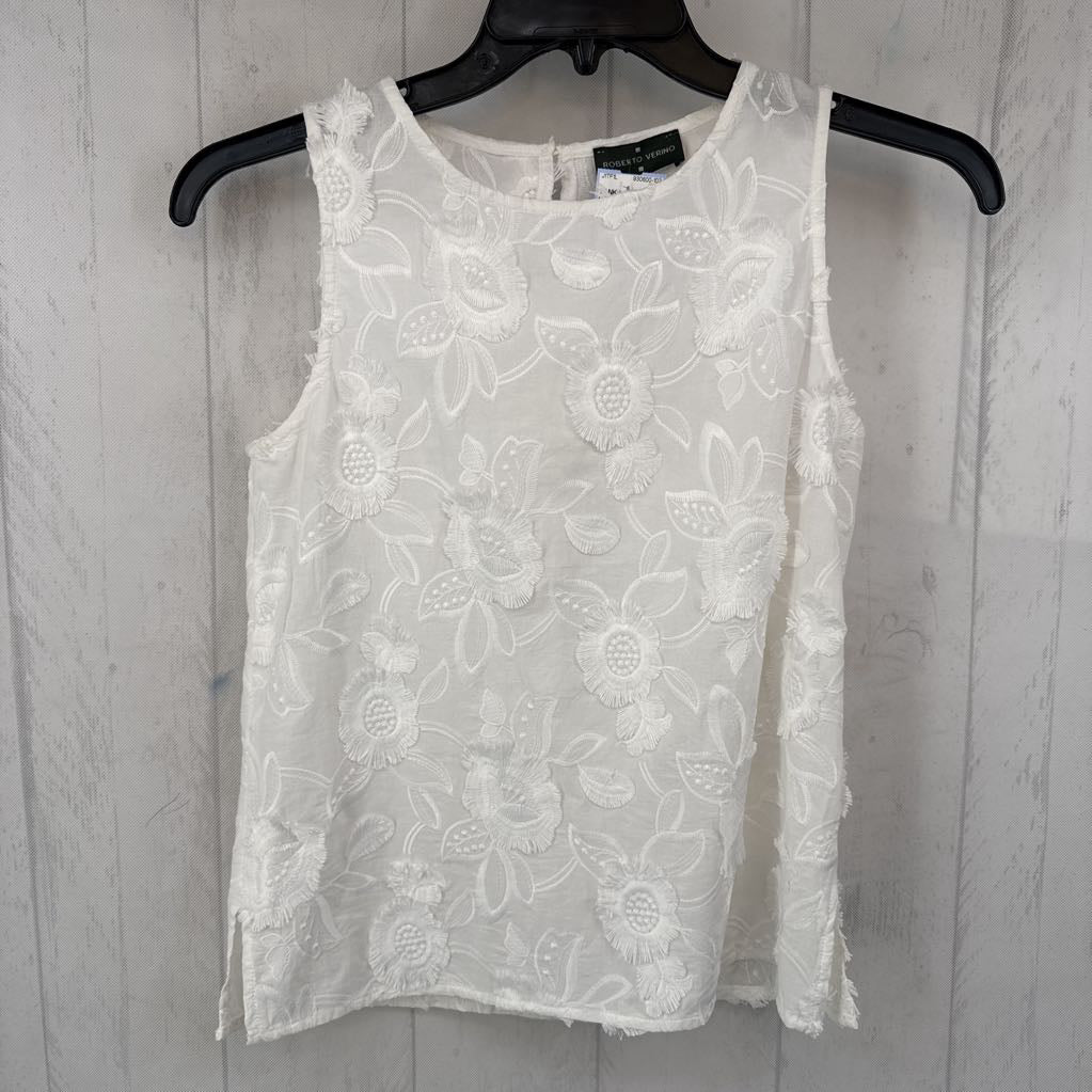 8 flo embroidered tank