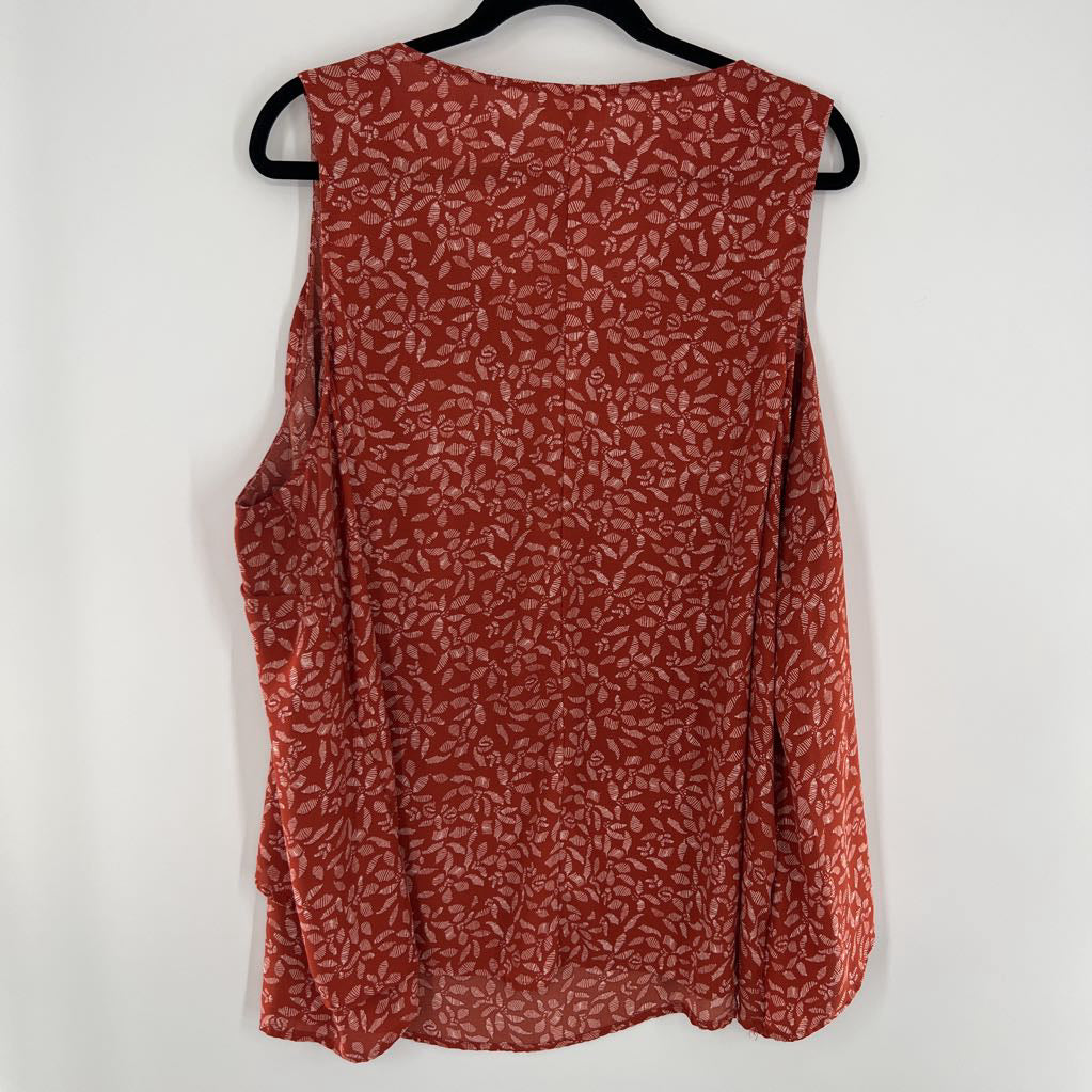 3x flower print layer tank