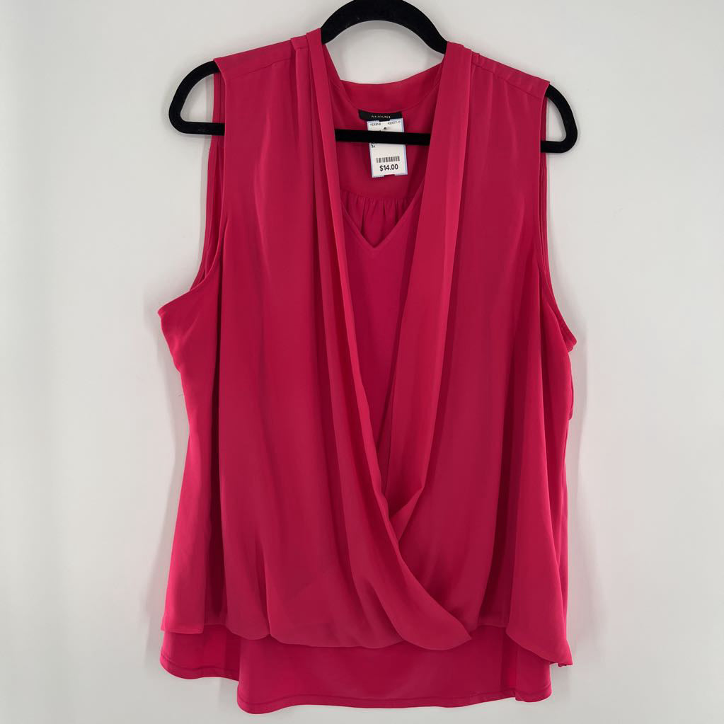 3x drape v-neck tank