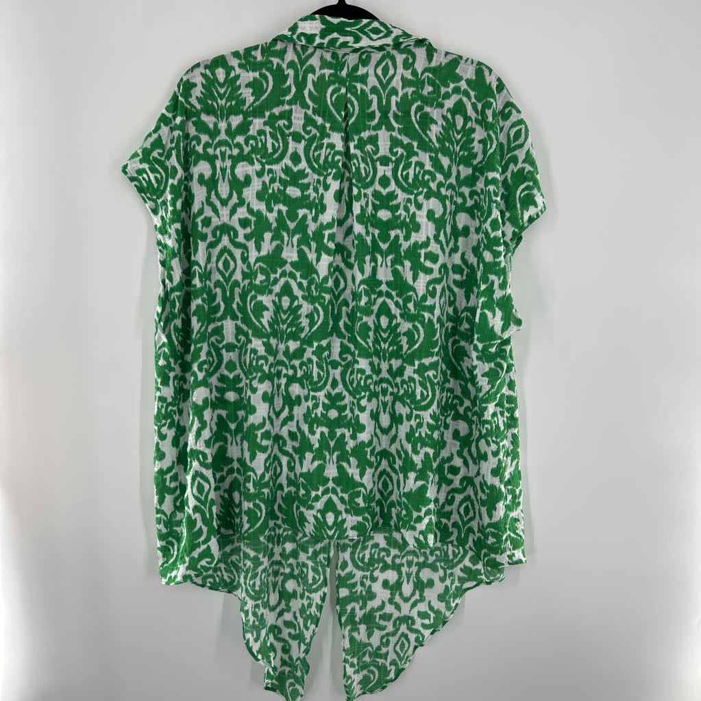 3x print button knotted top