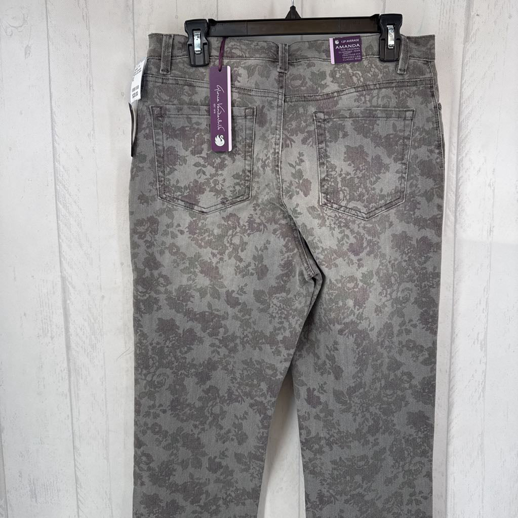 12p flo print jeans