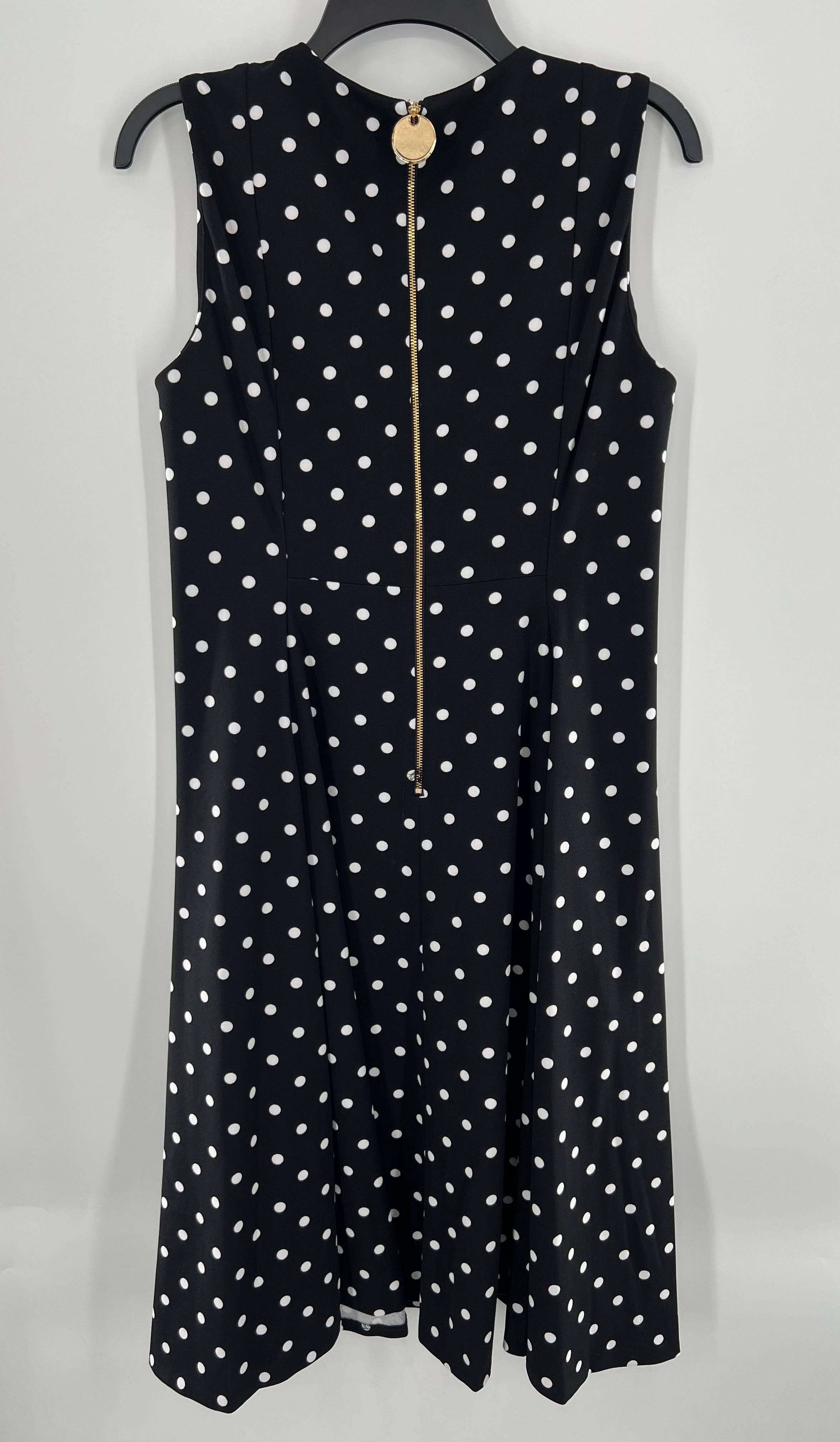R100 12 slvls polka dot dress