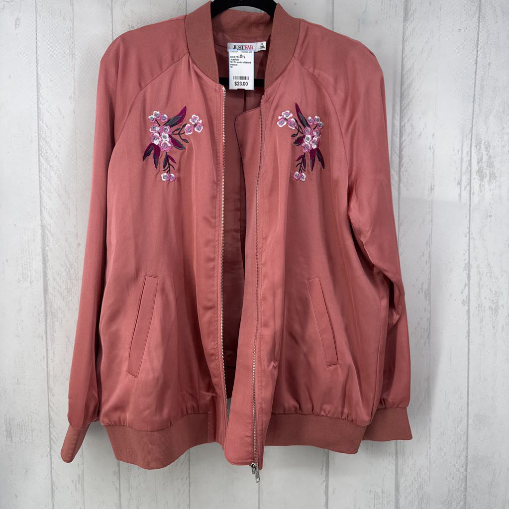 1X flo embroidered zip-up jacket