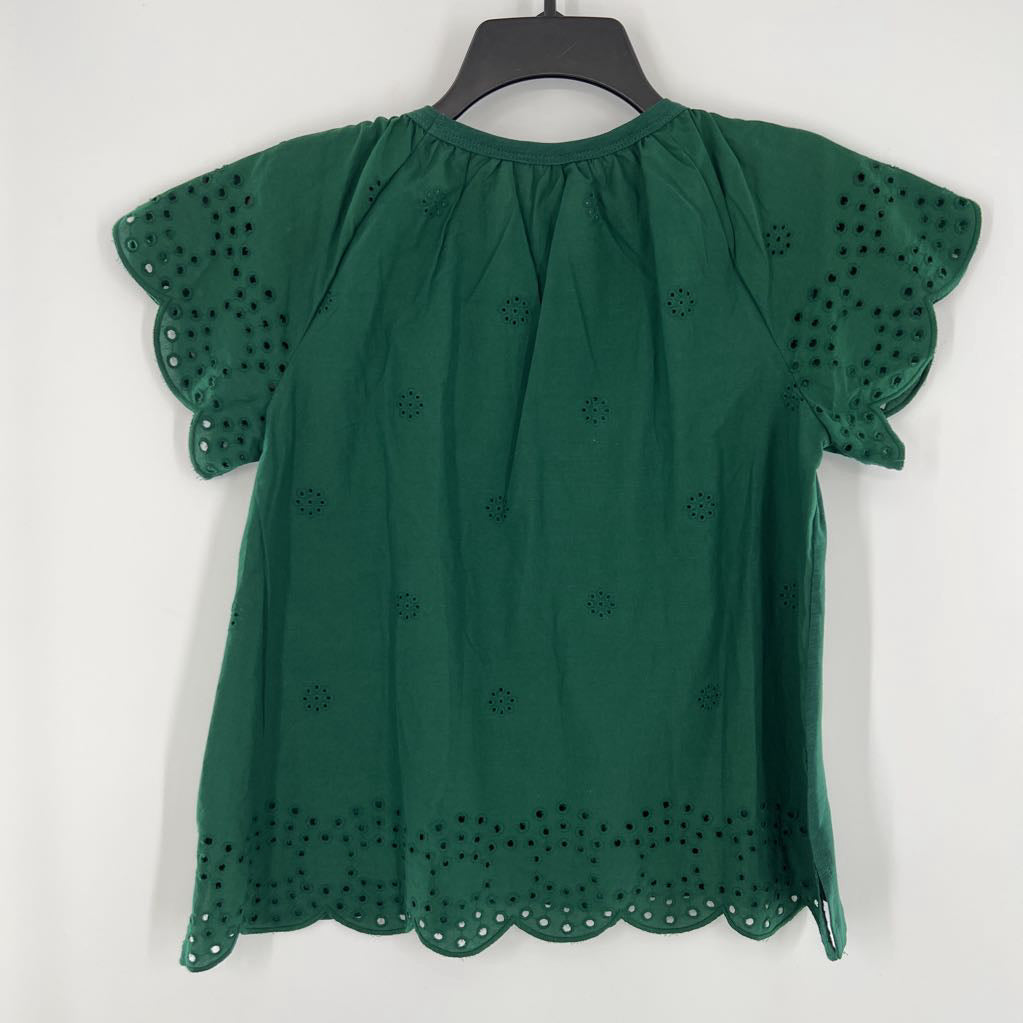 PXS eyelet slv scoop neck top