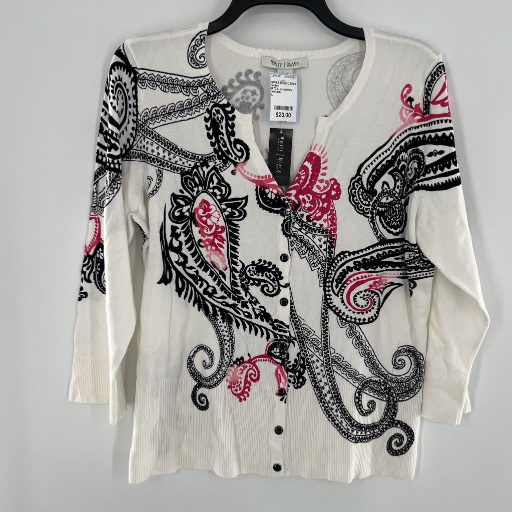 R70 L l/s paisley button cardigan