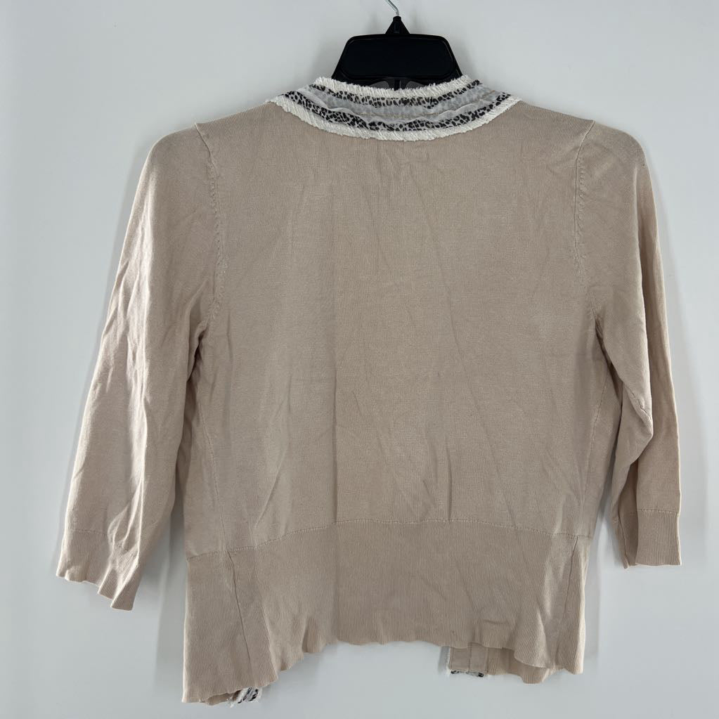 R98 L 3/4 slv hook & eye cardigan