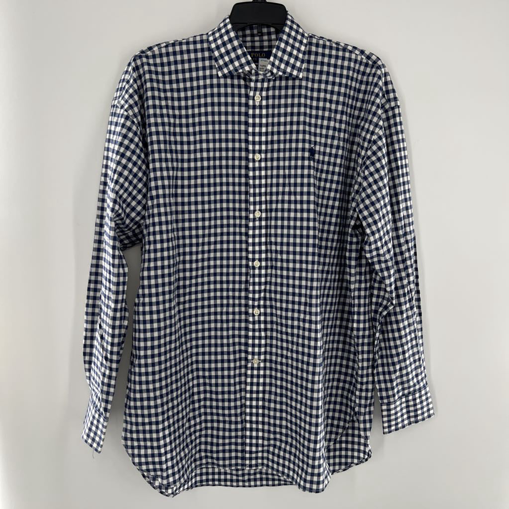 12 l/s check boyfriend button shirt