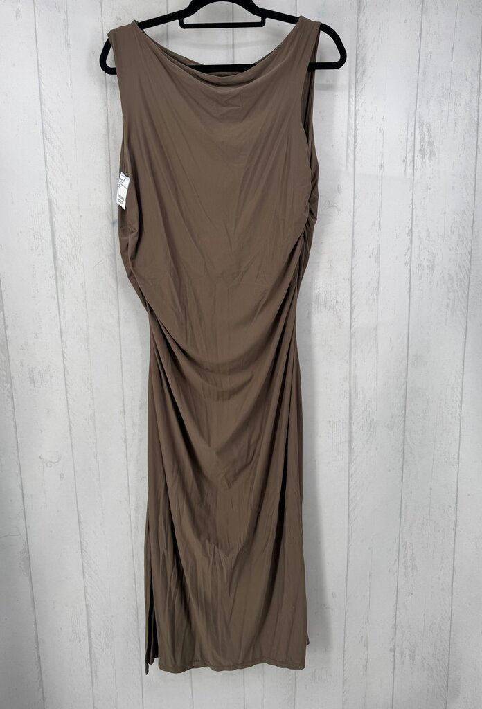 XXL draped ruched sides slvls dress